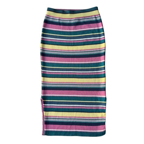Anthropologie Maeve Iana Striped Multicolored Striped Knit Skirt - Picture 4 of 11